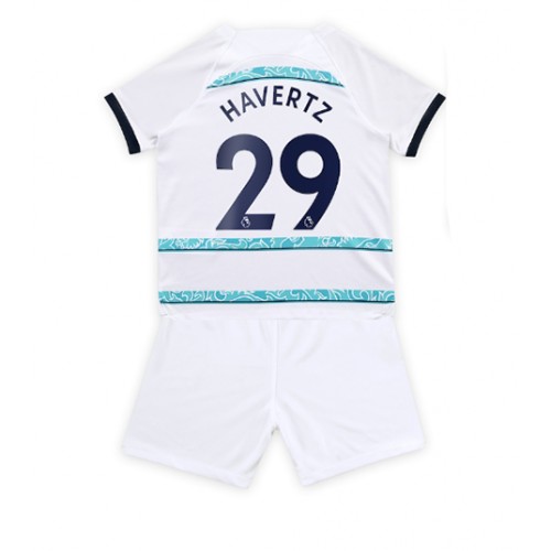 Dres Chelsea Kai Havertz #29 Gostujuci za djecu 2022-23 Kratak Rukav (+ kratke hlače)